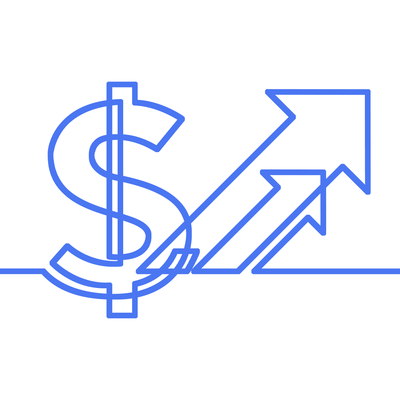Dollar sign icon for financial industry recruiting
